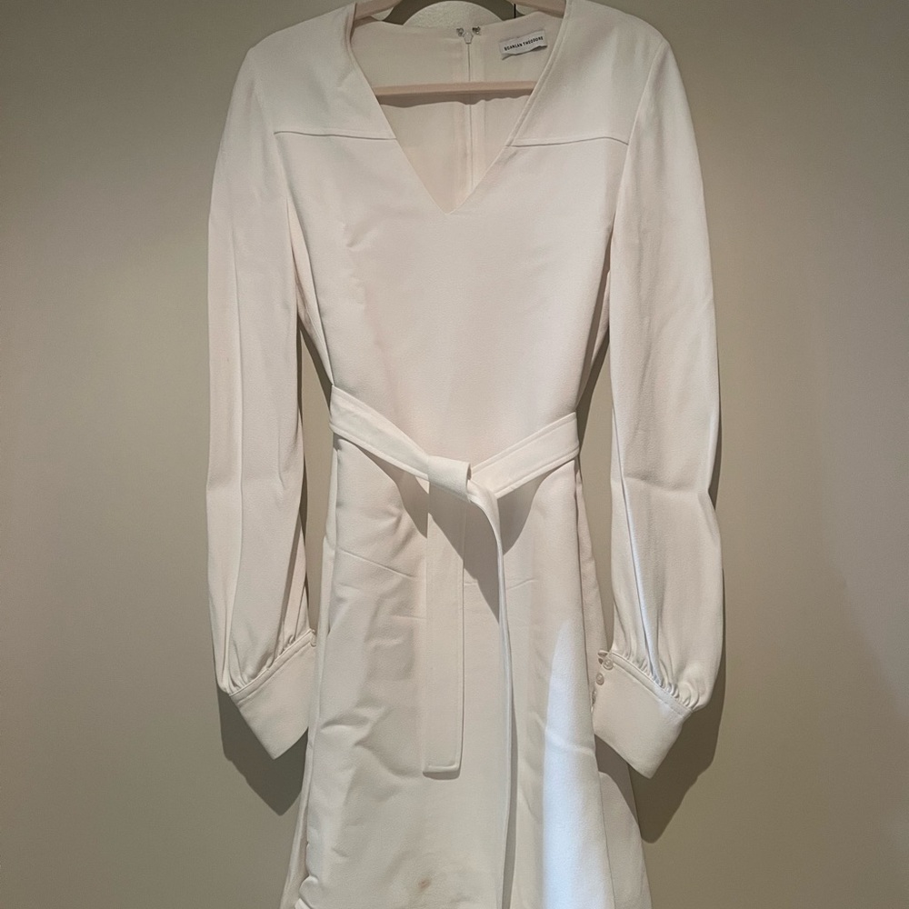 Scanlan Theodore White Longsleeve Dress